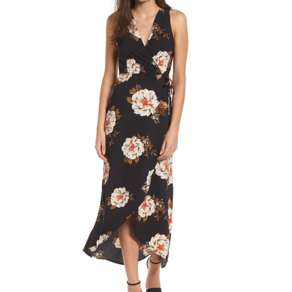 Leith Floral Wrap Dress